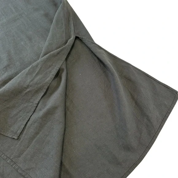 Banana Republic Linen Blend Navy Blue Minimalist Kaftan Midi Dress, M‎ - Picture 8 of 9